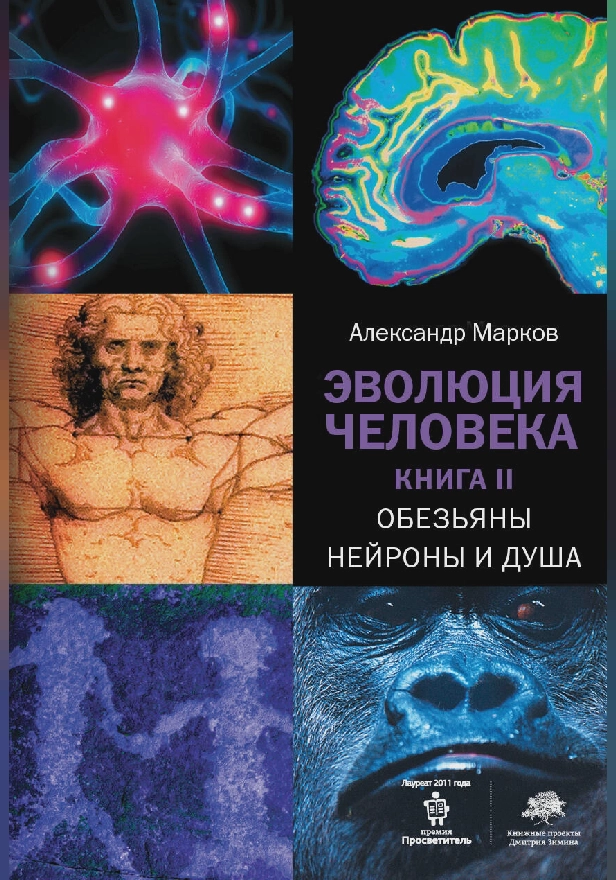 Эволюция человека. [В 2 кн.] Кн. 2. Обезьяны, нейроны и душа. Обложка