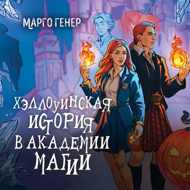 Хэллоуинская история в академии магии. Обложка