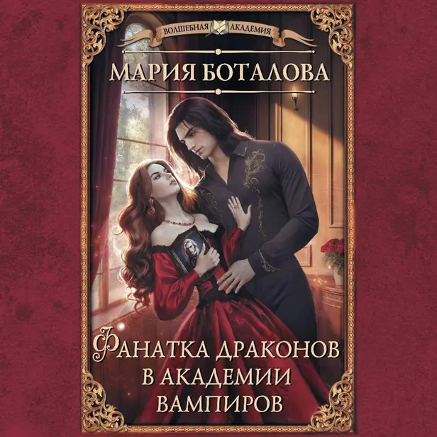 Фанатка драконов в академии вампиров. Обложка