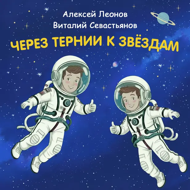 Через тернии к звёздам. Алексей Леонов. Виталий Севастьянов.. Обложка