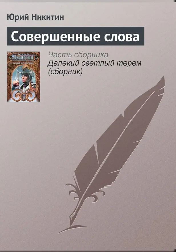 Совершенные слова. Обложка