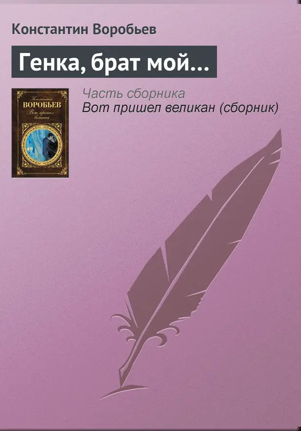 Генка, брат мой…. Обложка