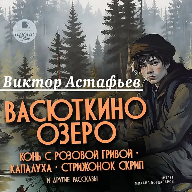 «Васюткино озеро», «Конь с розовой гривой», «Капалуха», «Стрижонок Скрип» и другие рассказы. Обложка