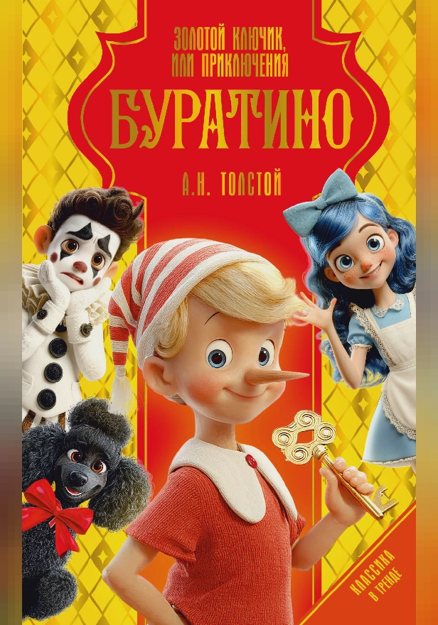 Золотой ключик, или Приключения Буратино. Обложка